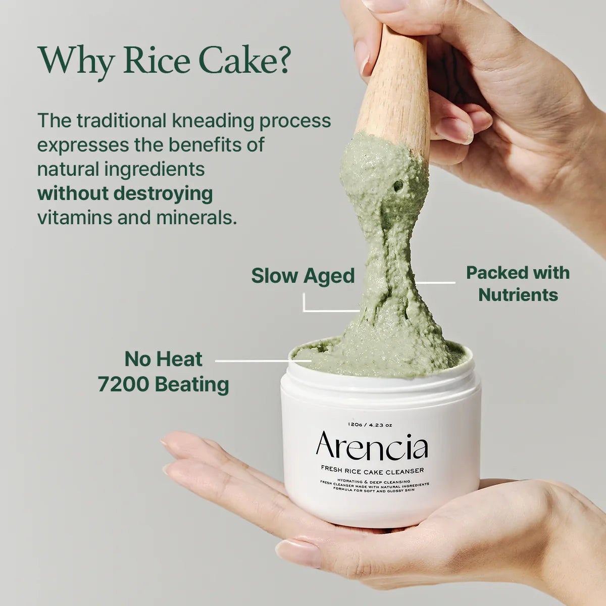 Arencia Fresh Green Rice Mochi Cleanser 120g K BEAUTY N1