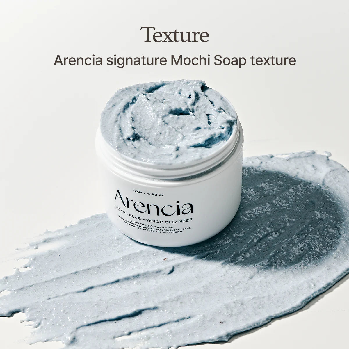 Arencia Fresh Blue Hyssop Rice Mochi Cleanser 120ml K BEAUTY N1