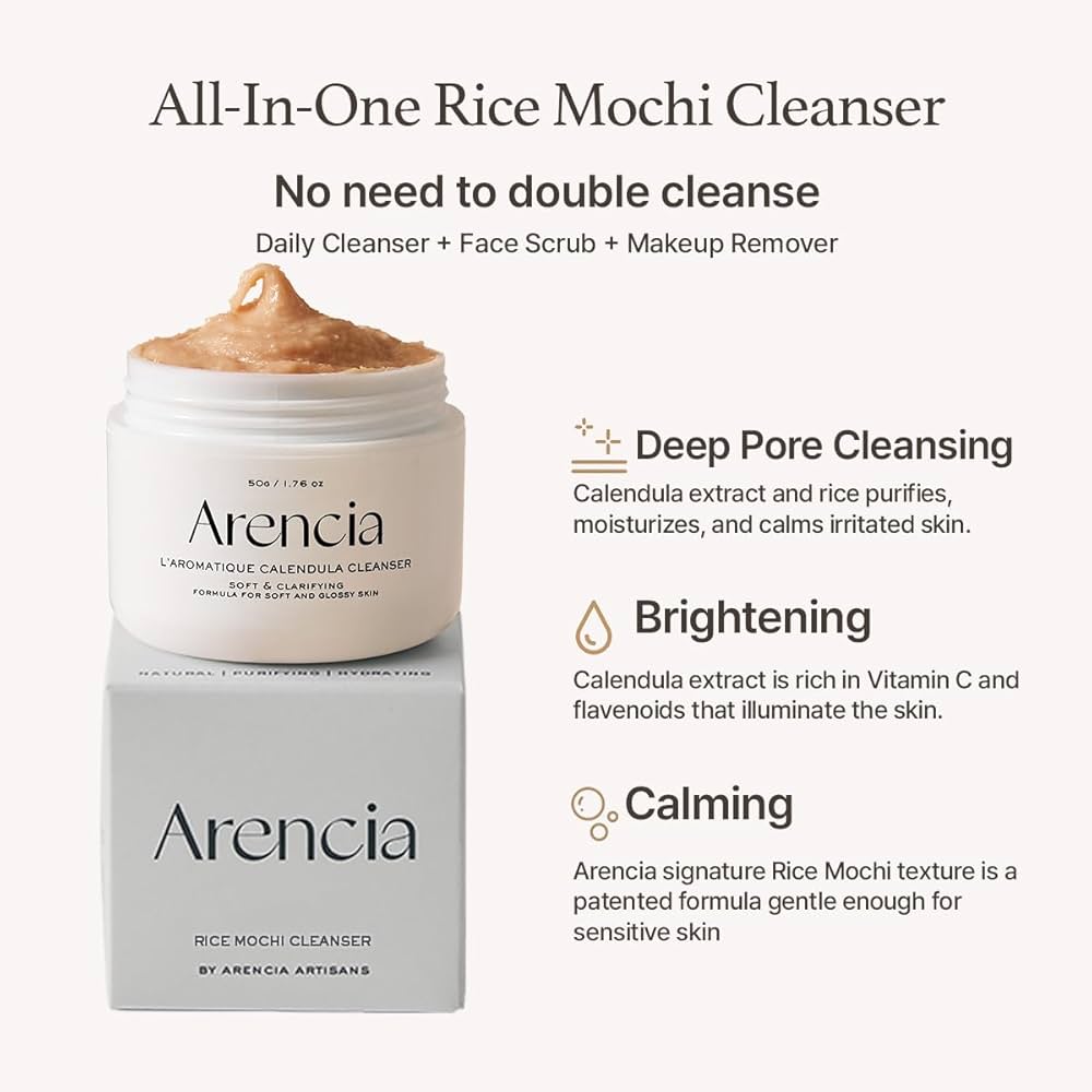 Arencia Calendula Rice Mochi Cleanser 120ml K BEAUTY N1