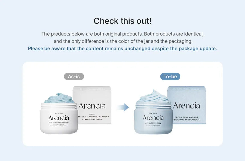 Arencia Fresh Blue Hyssop Rice Mochi Cleanser 120ml K BEAUTY N1