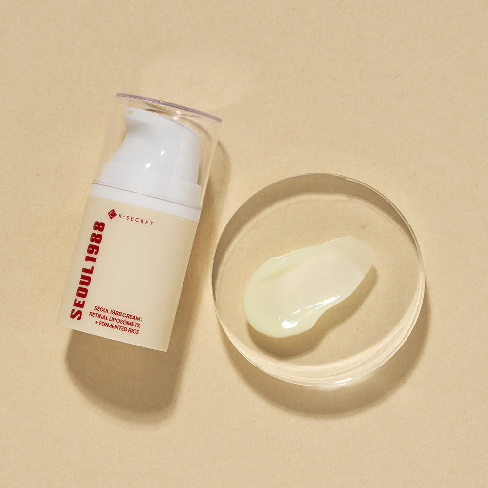 K-SECRET SEOUL 1988 Cream une crème premium formulée avec 1% de rétinal liposomé et 50% d’extrait de riz fermenté K BEAUTY N1