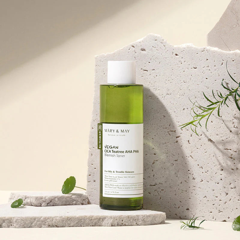 MARY & MAY Vegan Cica Teatree AHA PHA Blemish Toner K BEAUTY N1