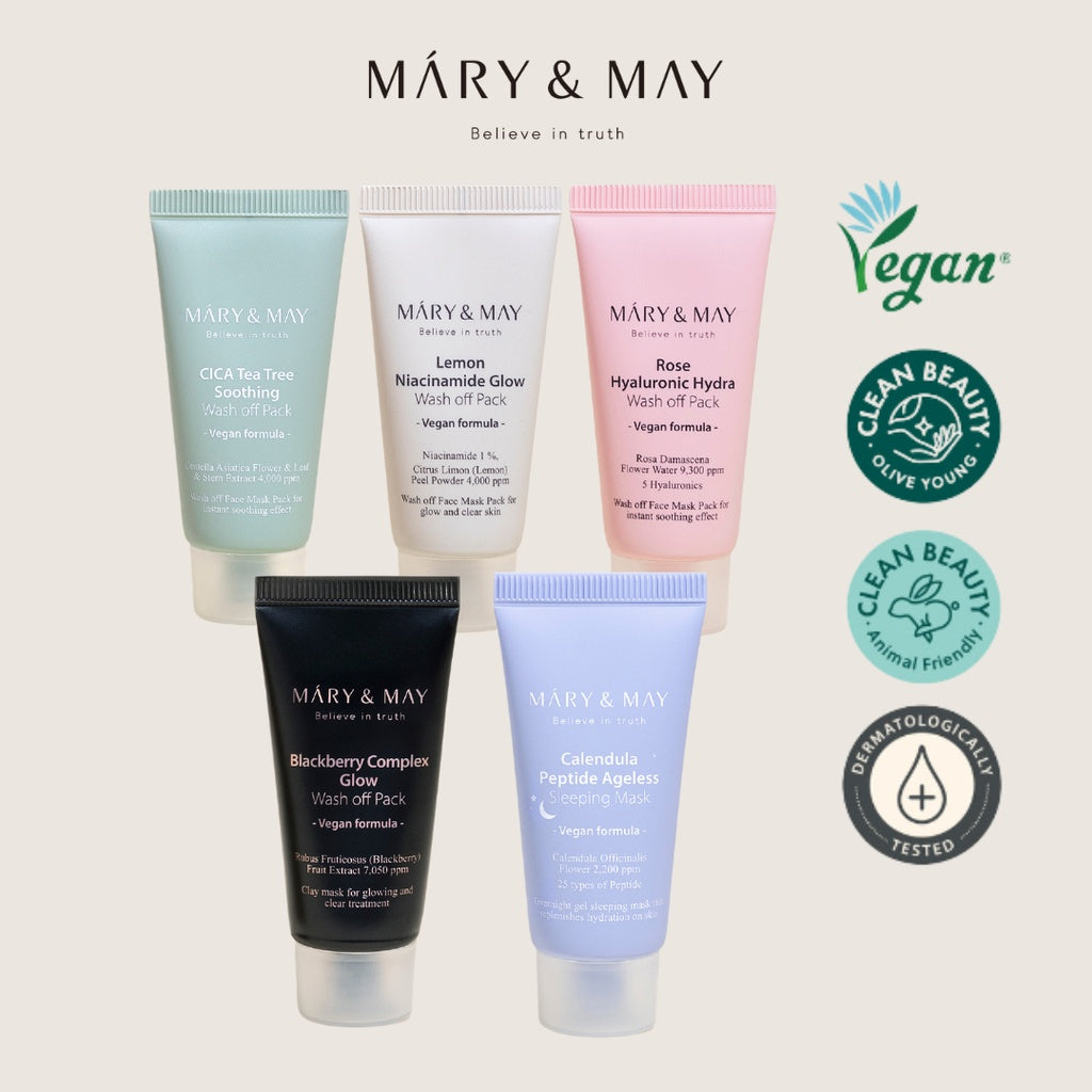 Mary&May Vegan Wash Off Mask (5pcs) K BEAUTY N1