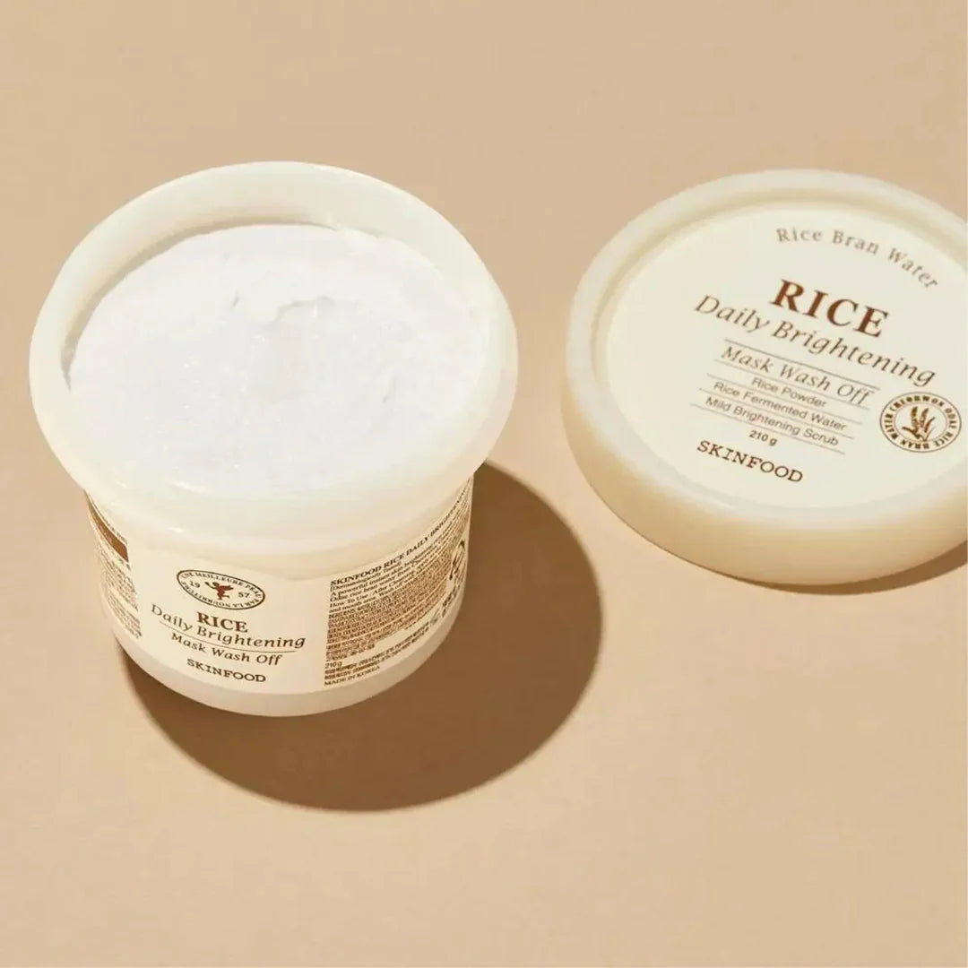 SKINFOOD Rice Daily Brightening Mask Wash Off 210g K BEAUTY N1