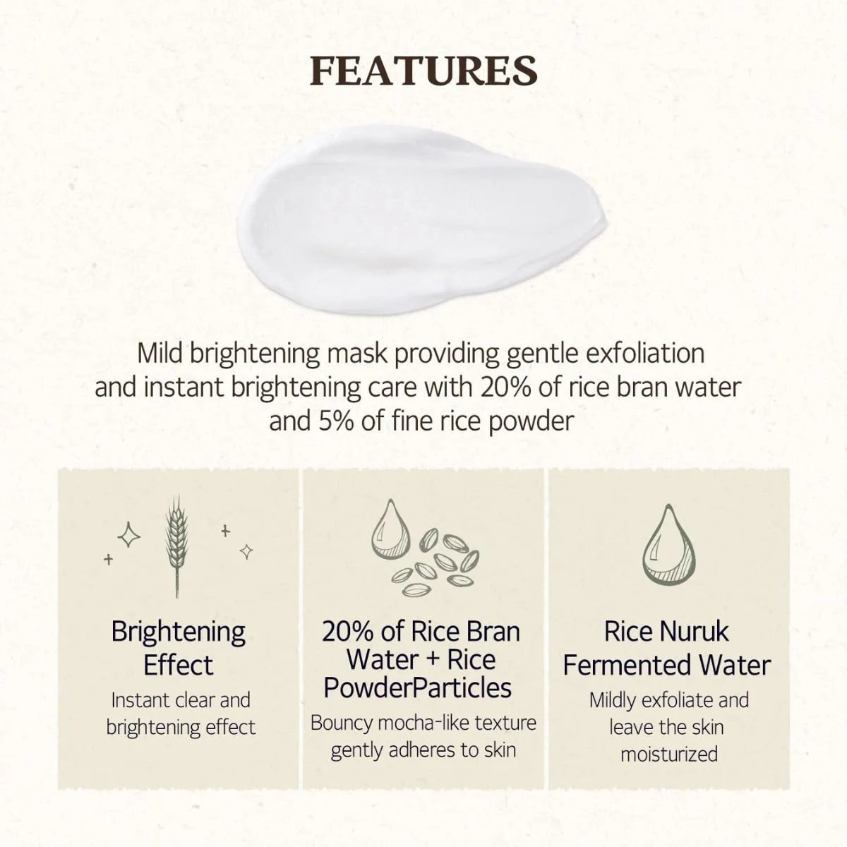 SKINFOOD Rice Daily Brightening Mask Wash Off 210g K BEAUTY N1