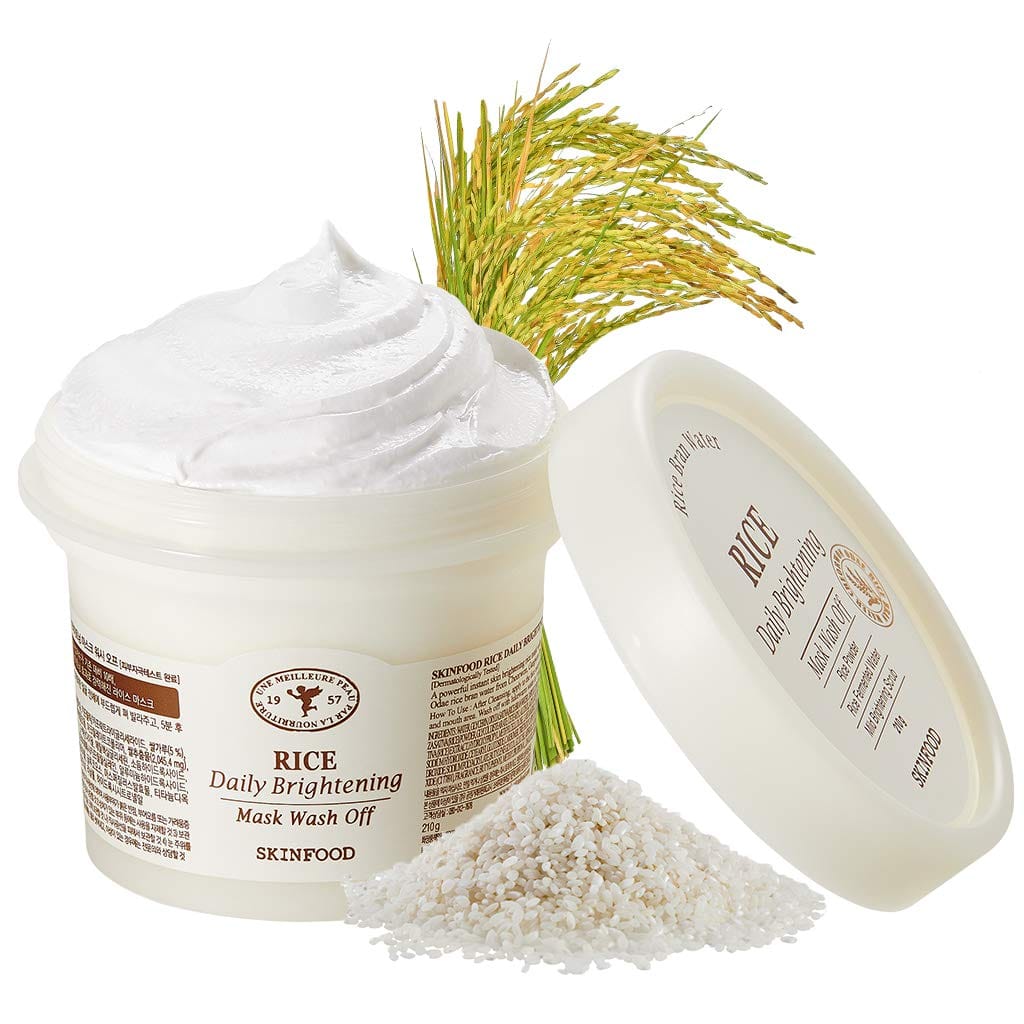 SKINFOOD Rice Daily Brightening Mask Wash Off 210g K BEAUTY N1