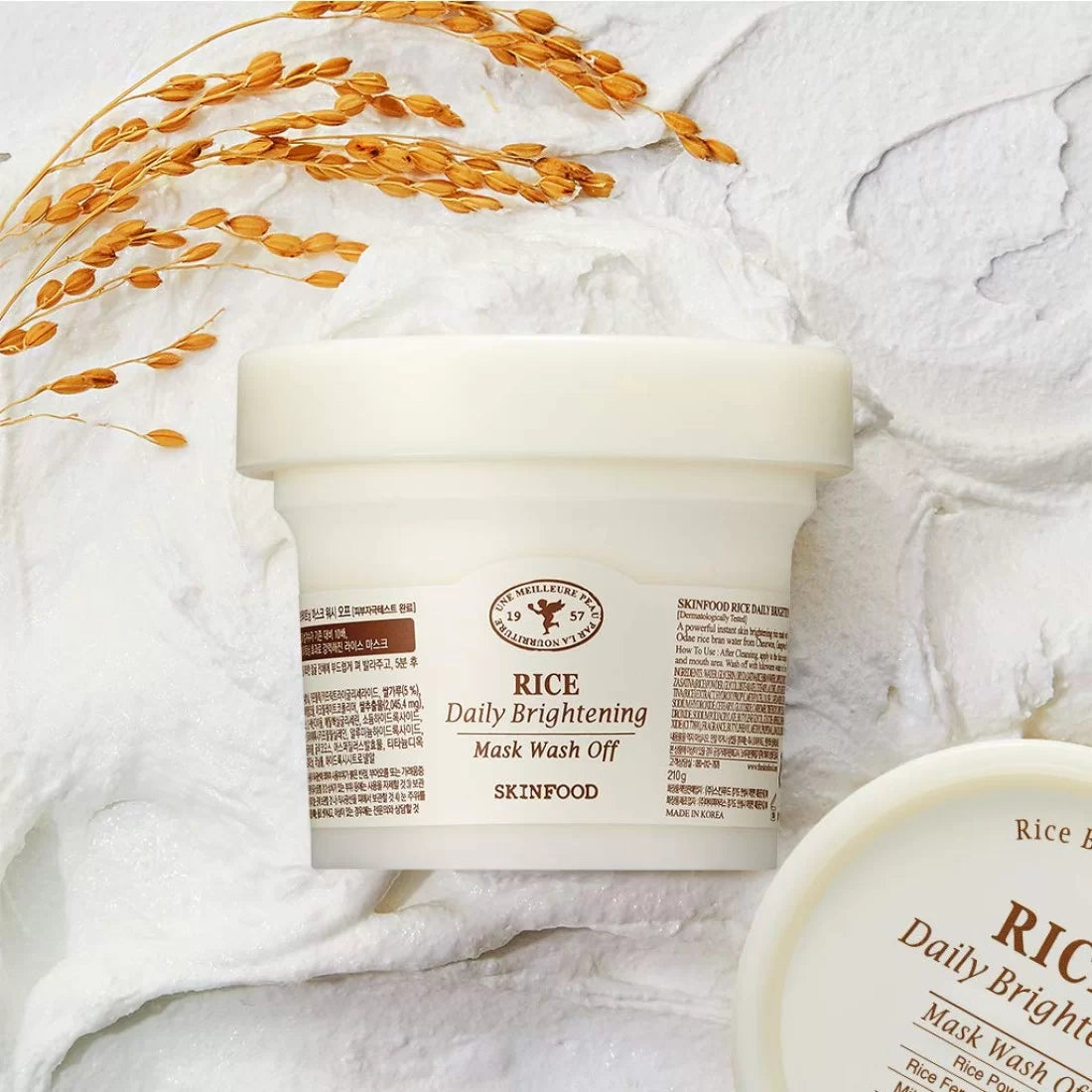 SKINFOOD Rice Daily Brightening Mask Wash Off 210g K BEAUTY N1