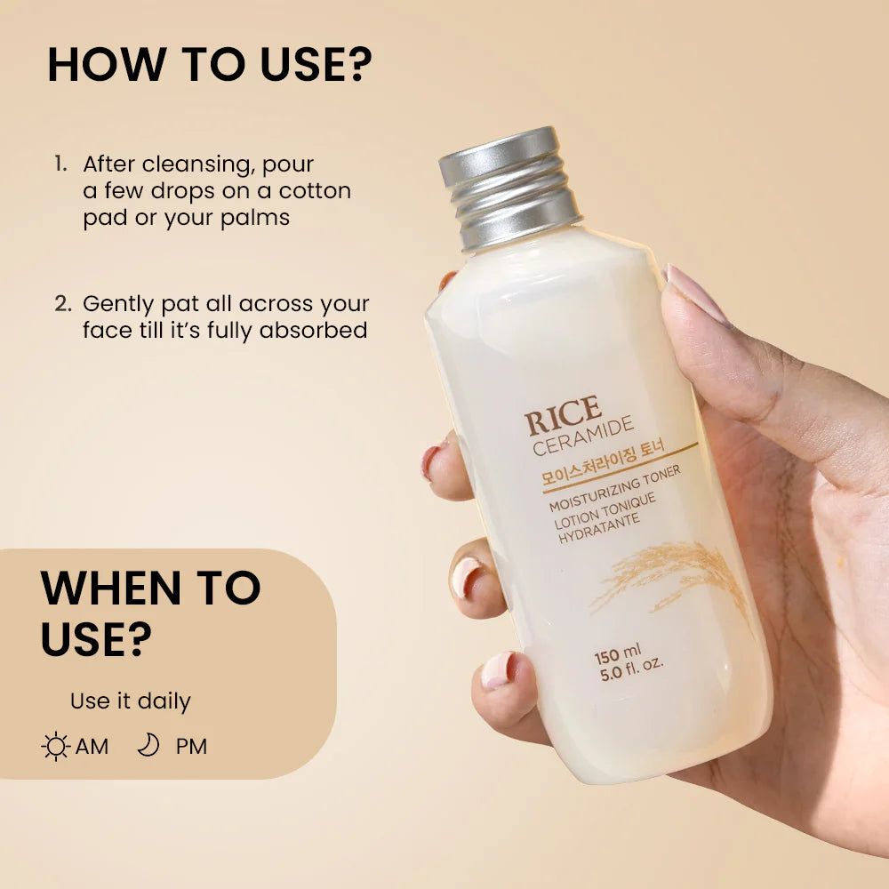 THE FACE SHOP Rice & Ceramide Moisturizing Toner 150ml K BEAUTY N1
