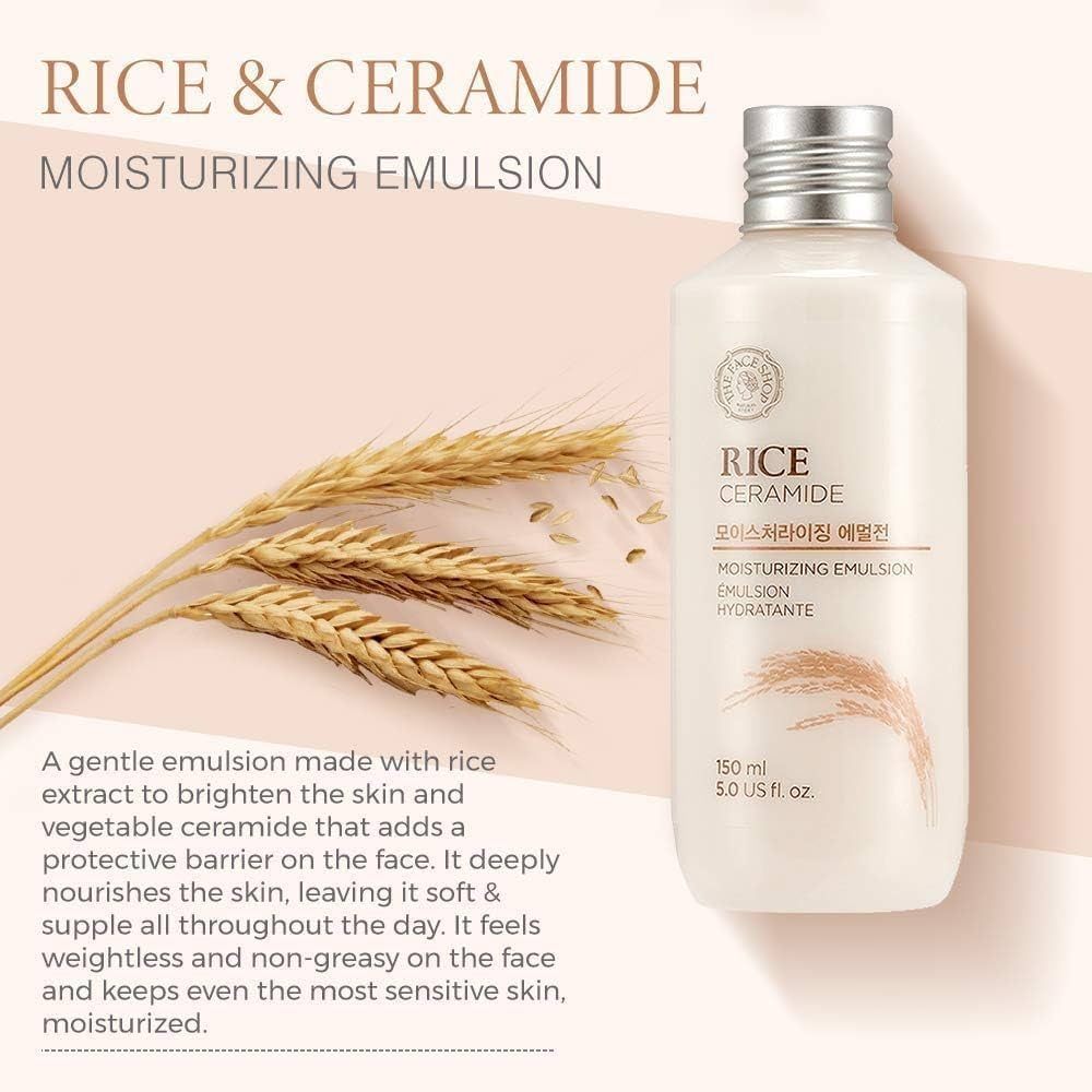 THE FACE SHOP Rice Ceramide Moisturizing Emulsion 150ml K BEAUTY N1