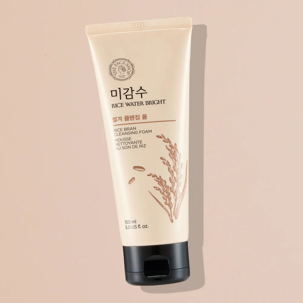 THE FACE SHOP Rice Water Bright Rice Bran Facial Foaming Cleanser 150ml K BEAUTY N1