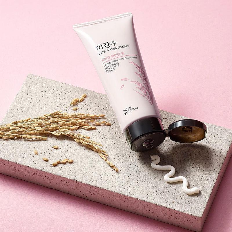 THE FACE SHOP Rice Water Bright Foaming Cleanser Jumbo 300ml K BEAUTY N1