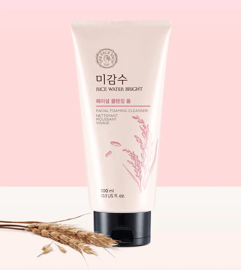 THE FACE SHOP Rice Water Bright Foaming Cleanser Jumbo 300ml K BEAUTY N1