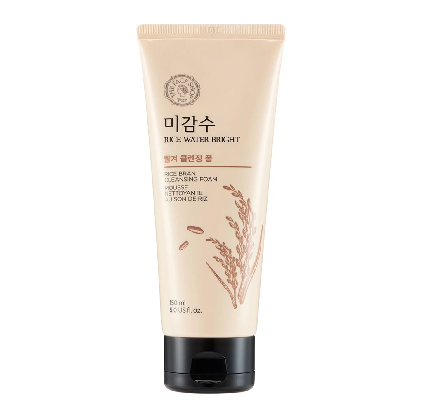 THE FACE SHOP Rice Water Bright Rice Bran Facial Foaming Cleanser 150ml K BEAUTY N1