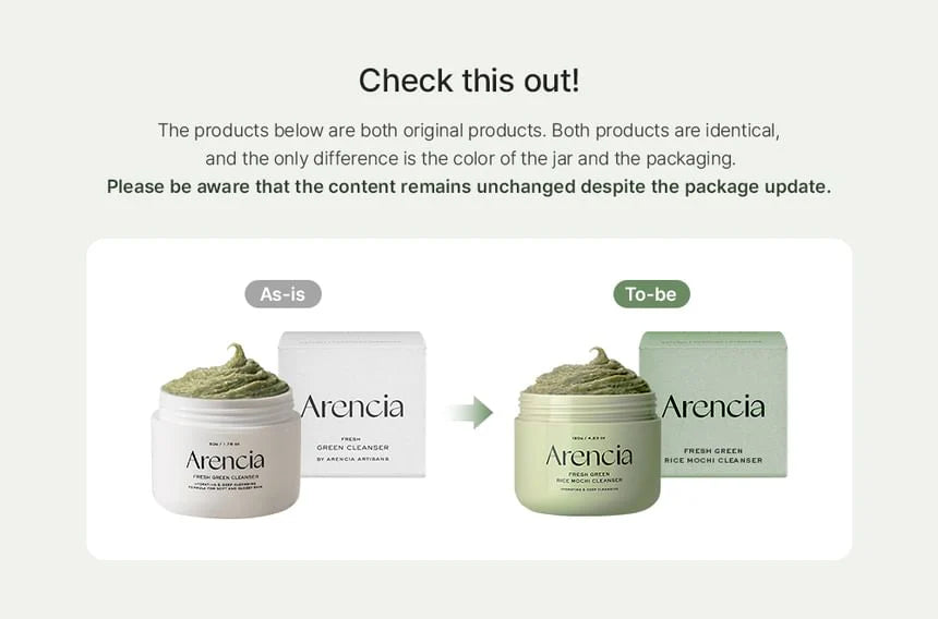 Arencia Fresh Green Rice Mochi Cleanser 120g K BEAUTY N1