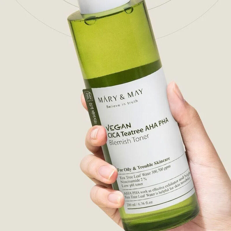 MARY & MAY Vegan Cica Teatree AHA PHA Blemish Toner K BEAUTY N1