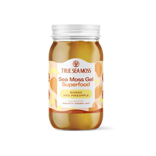 GEL DE MOUSSE DE MER À LA MANGUE ET À L'ANANAS