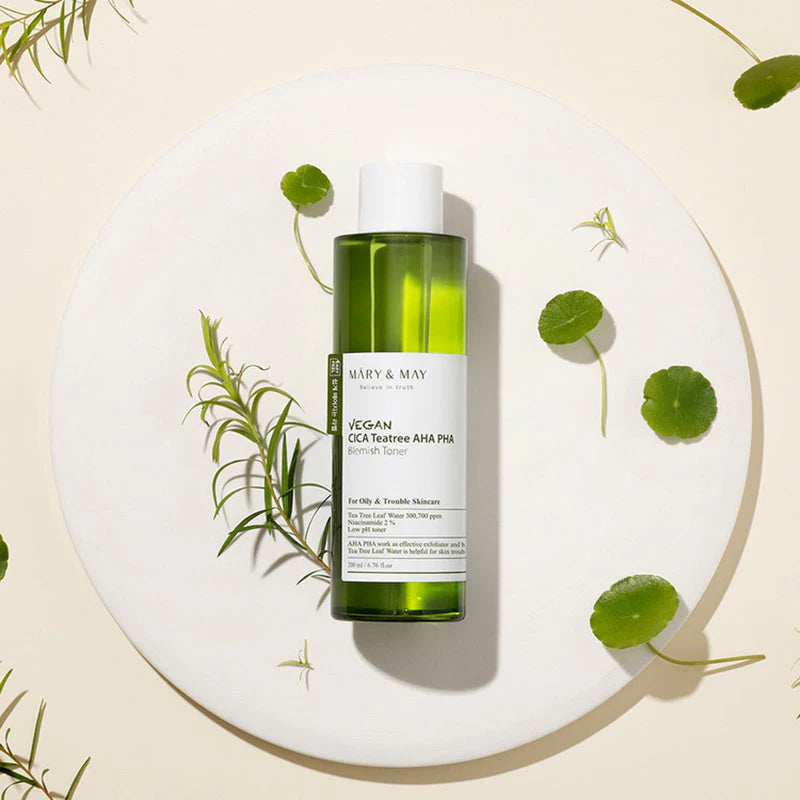 MARY & MAY Vegan Cica Teatree AHA PHA Blemish Toner K BEAUTY N1