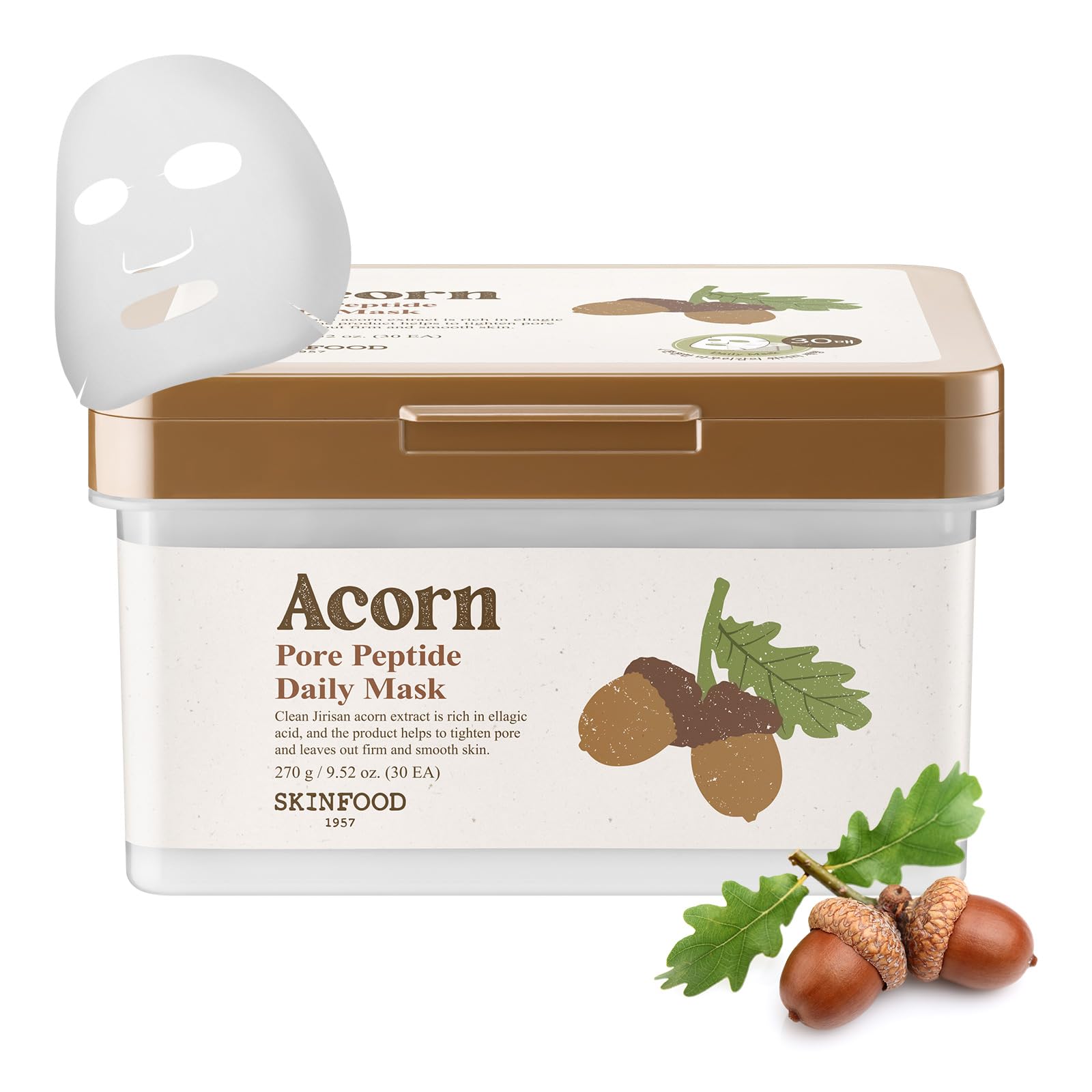 SKINFOOD Acorn Pore Peptide Daily Mask 30p
