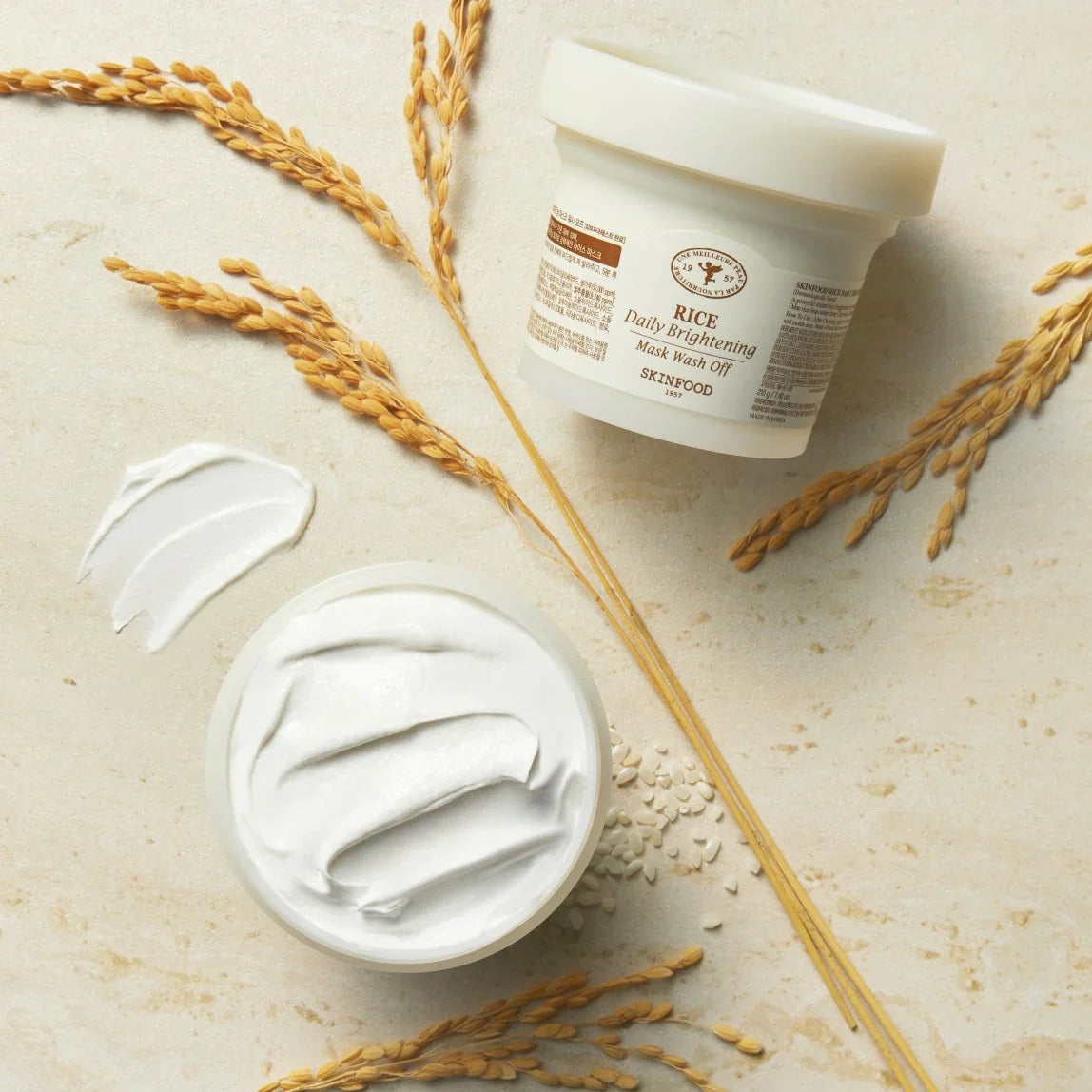 SKINFOOD Rice Daily Brightening Mask Wash Off 210g K BEAUTY N1