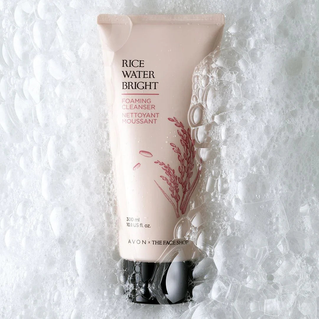 THE FACE SHOP Rice Water Bright Foaming Cleanser Jumbo 300ml K BEAUTY N1
