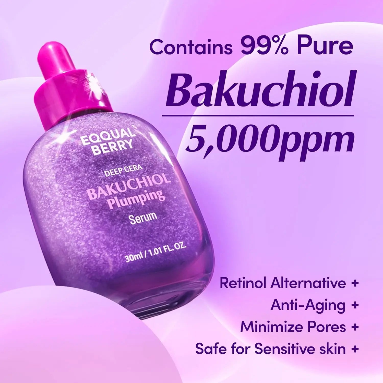 EQQUALBERRY Bakuchiol Plumping Serum 30ml K BEAUTY N1