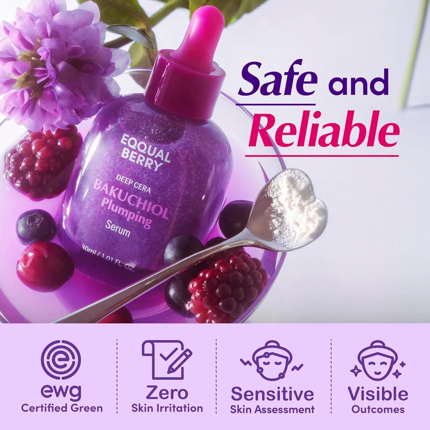 EQQUALBERRY Bakuchiol Plumping Serum 30ml K BEAUTY N1