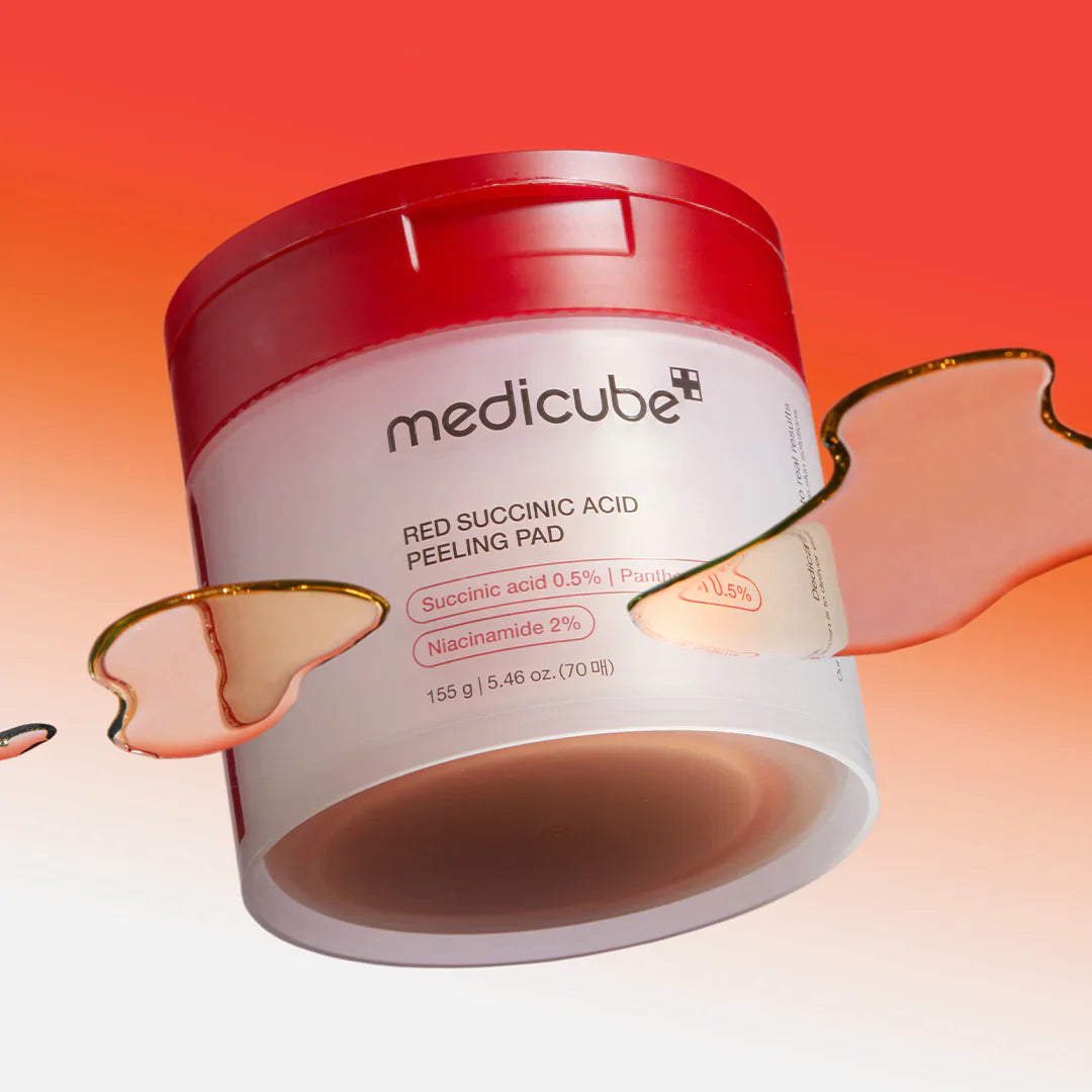 medicube Red Succinic Acid Peeling Pad – Exfoliant Doux 70 Pads