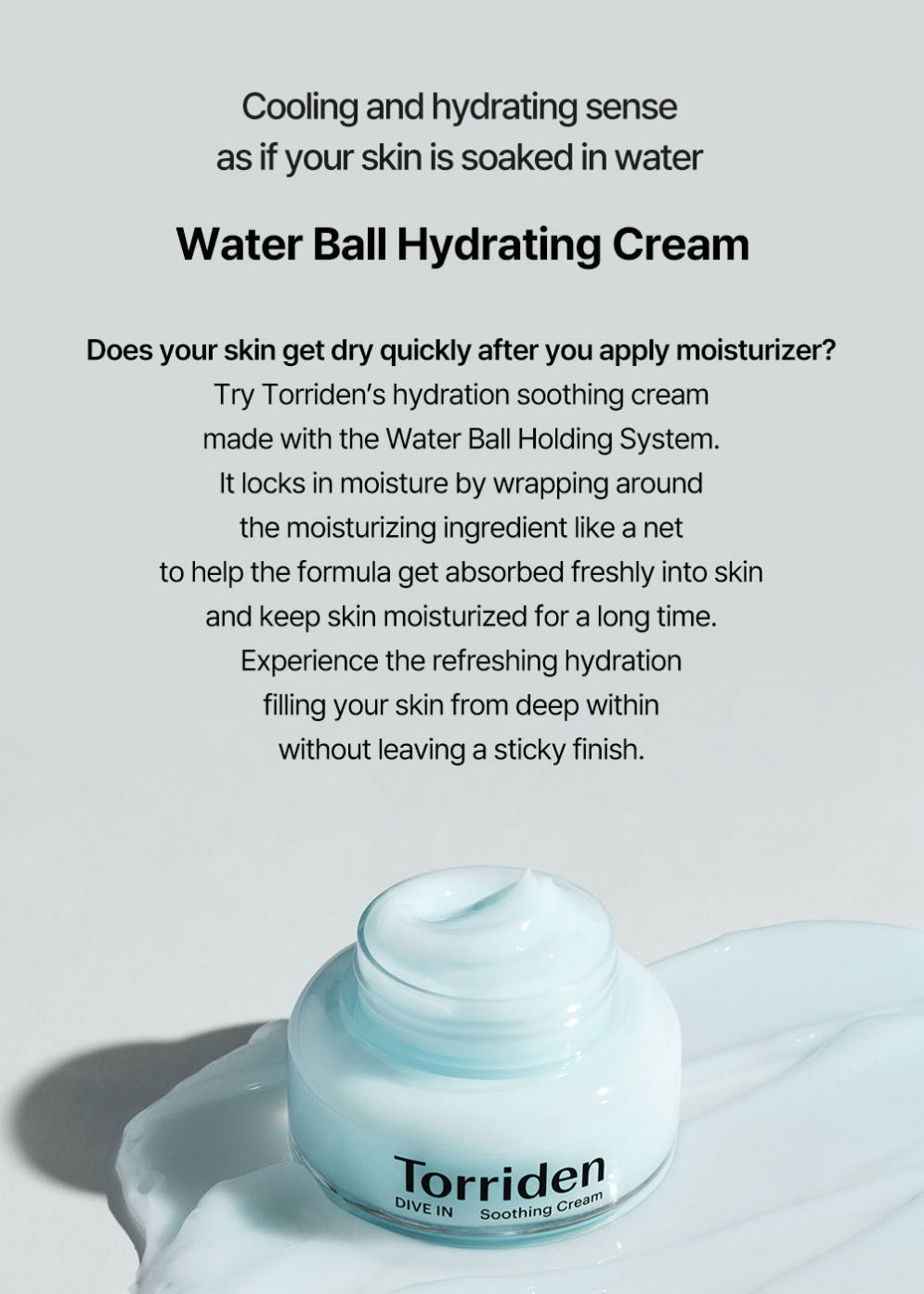torriden DIVE-IN Low Molecular Hyaluronic Acid Soothing Cream 100ml